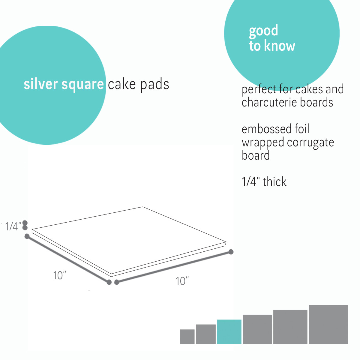 10 x 10in / 0.25in Thick