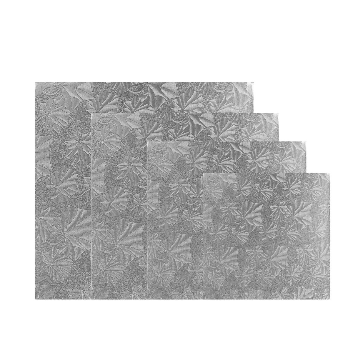Image of Silver Square Metallic Cake Pads