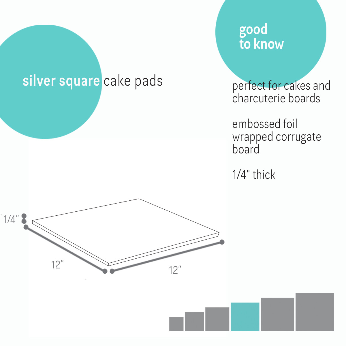 12 x 12in / 0.25in Thick