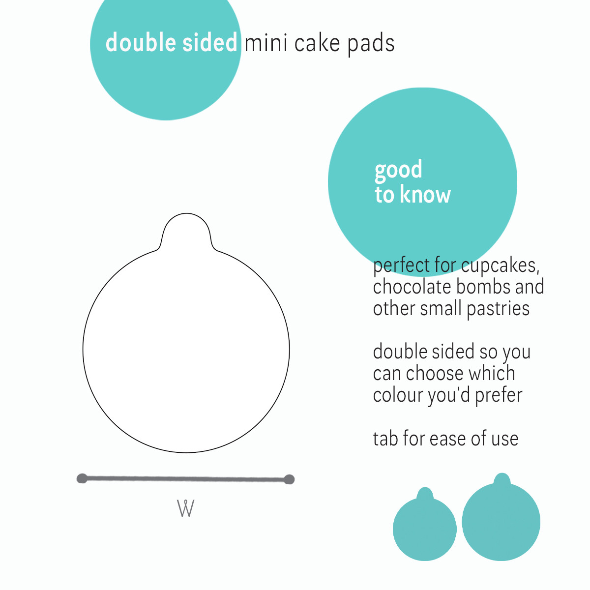 Image of Double Sided Mini Cake Pads