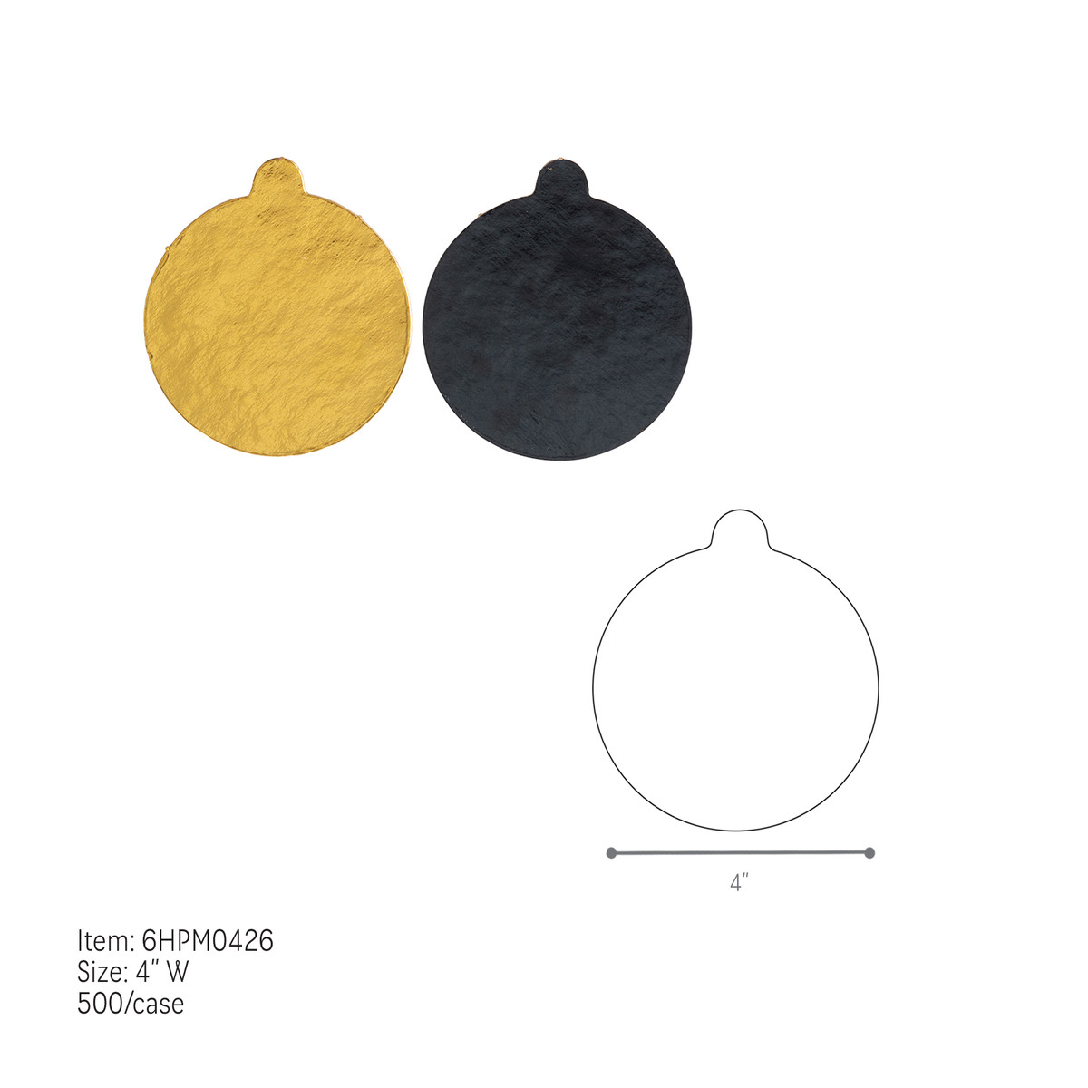 Gold/Black - 4in.