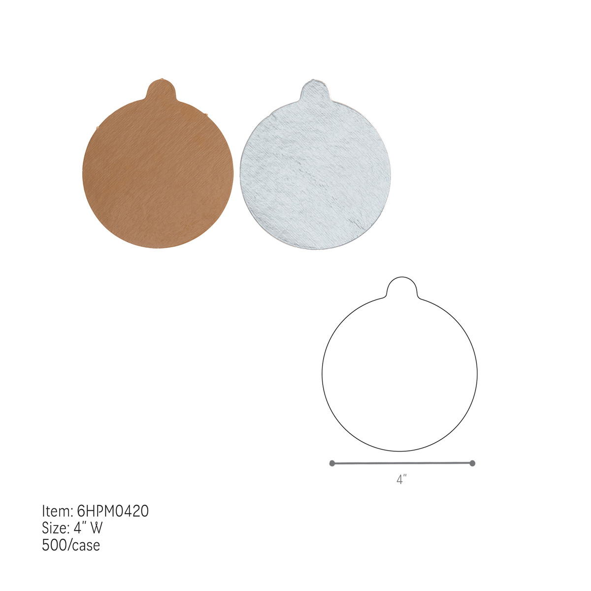 Silver/Gold - 4in.