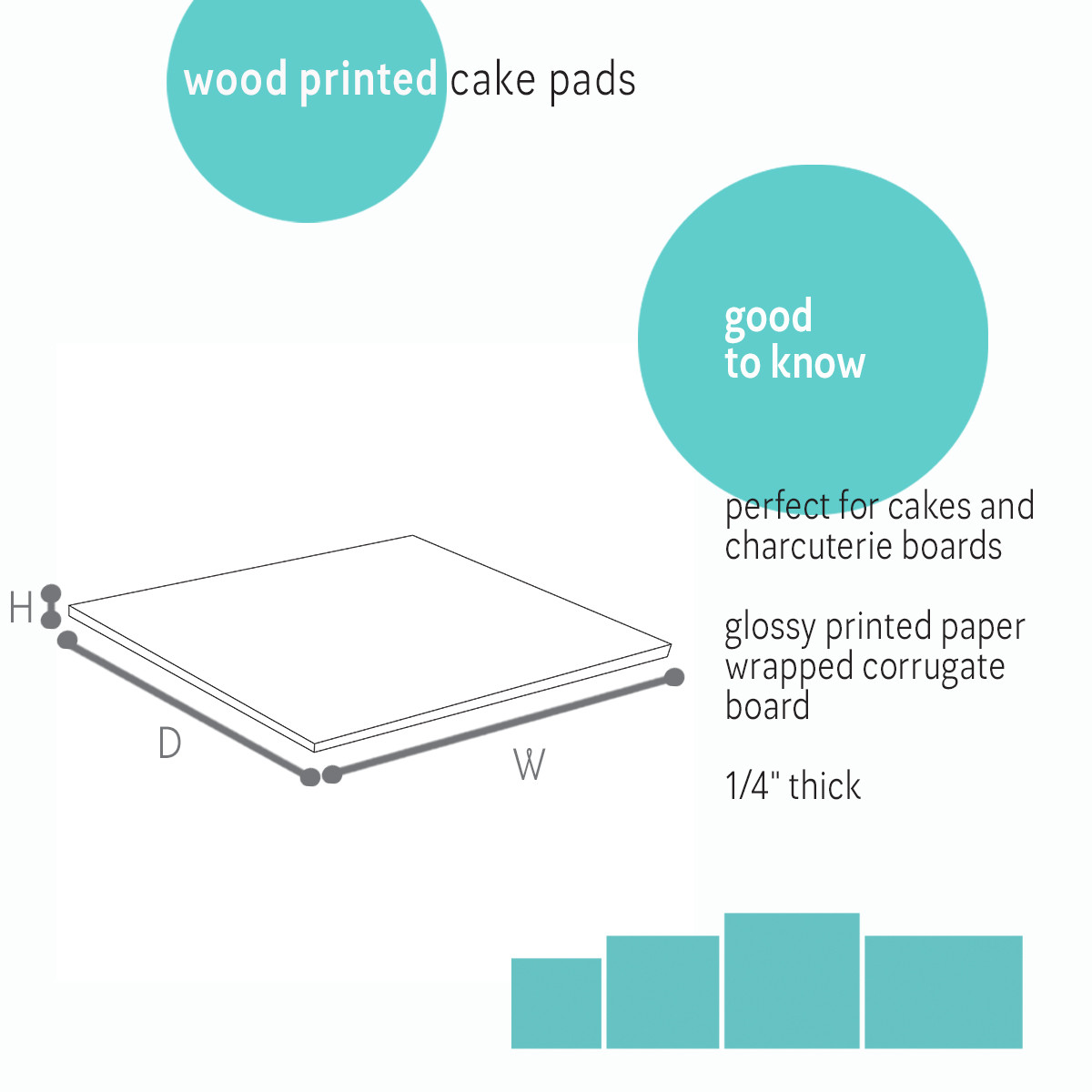 Image of Wood Printed Cake Pads
