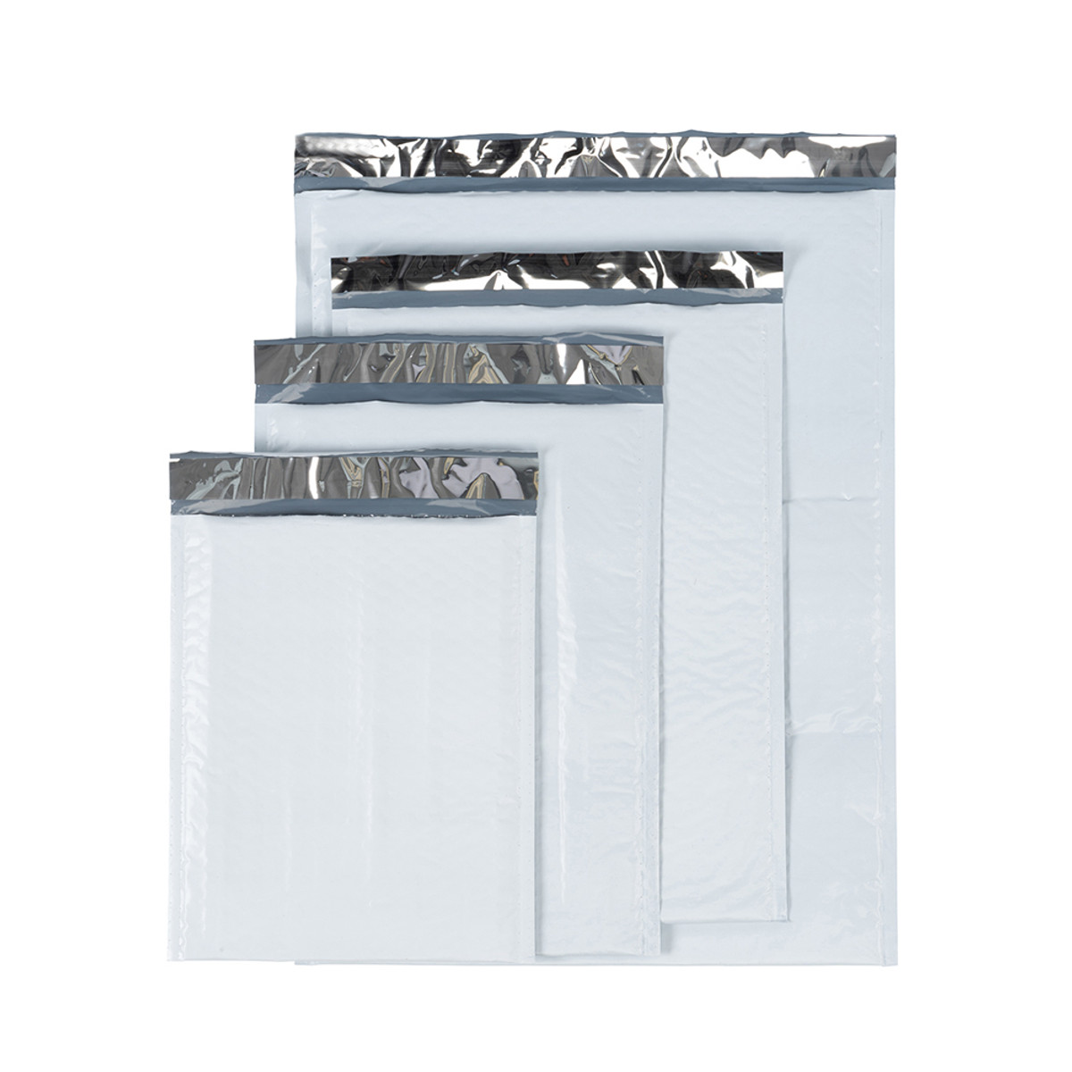 Image of White Bubble Poly Mailers