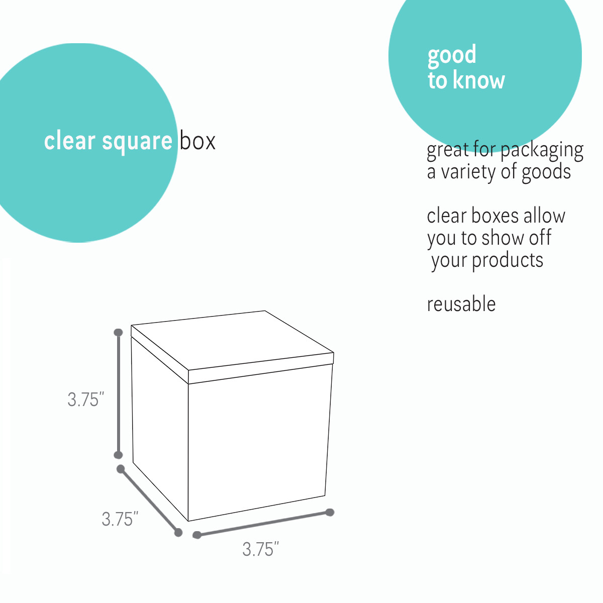 Image of Clear Square Boxes