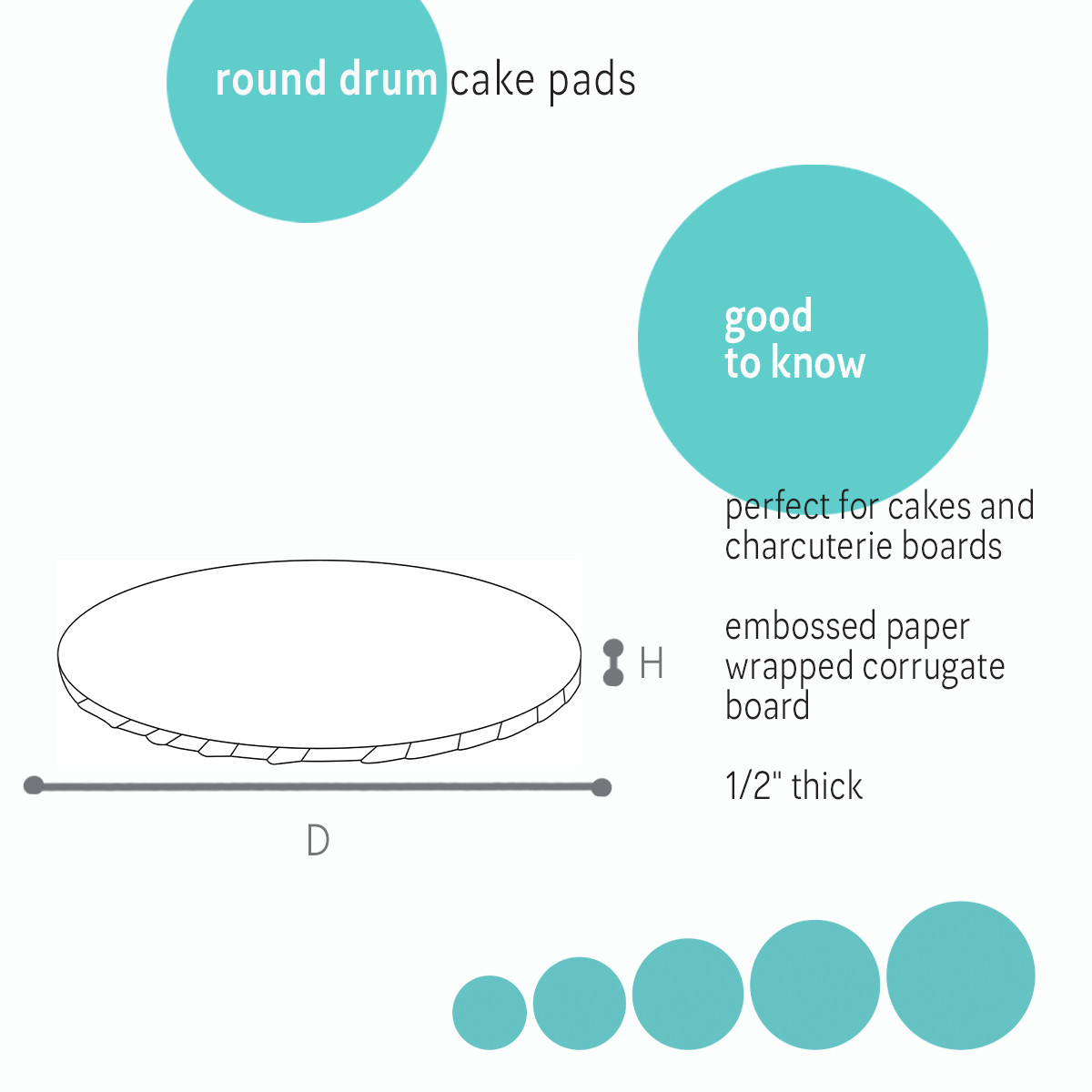 Image of Round Drum Cake Pads
