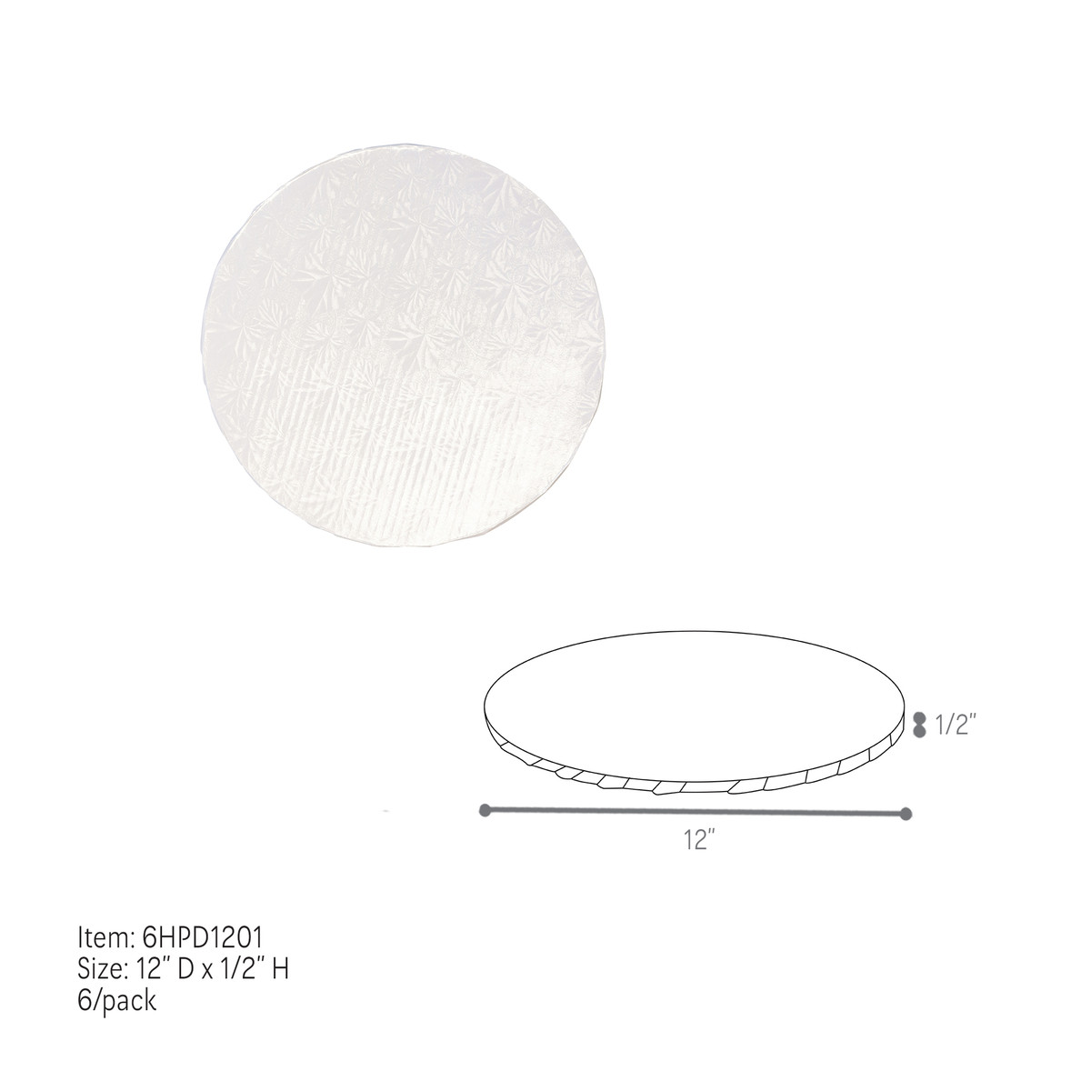 12in - White Embossed - Sub