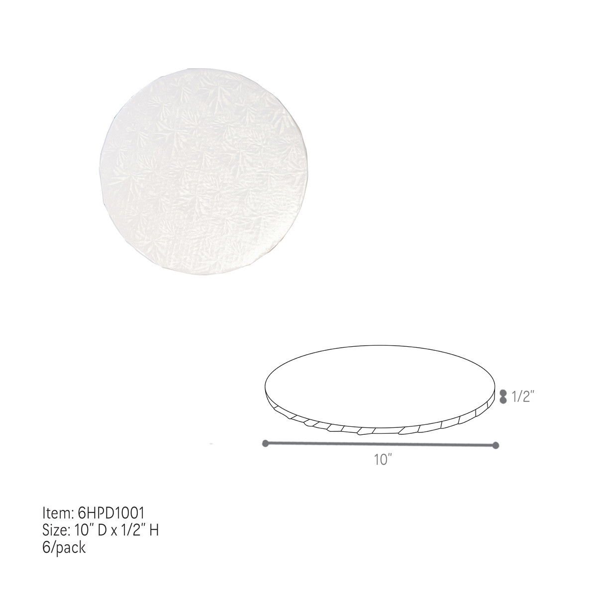 10in - White Embossed - Sub