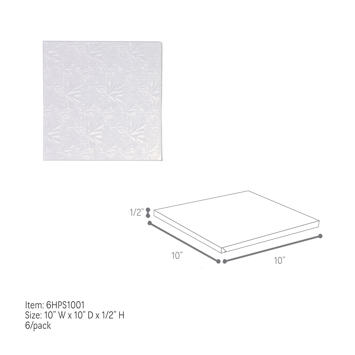 10 x 10in.