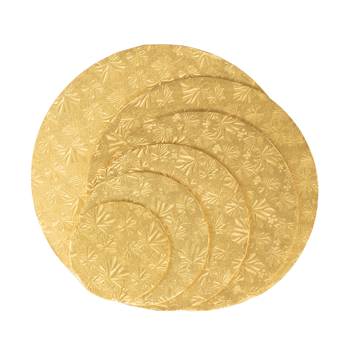Image of Gold Round Metallic Cake Pads