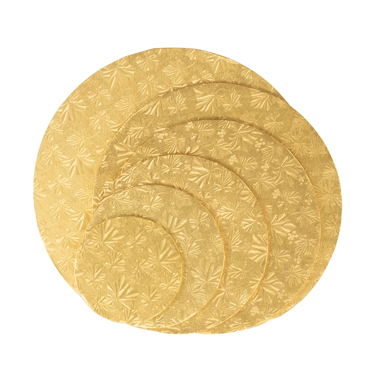 Image of Gold Round Metallic Cake Pads