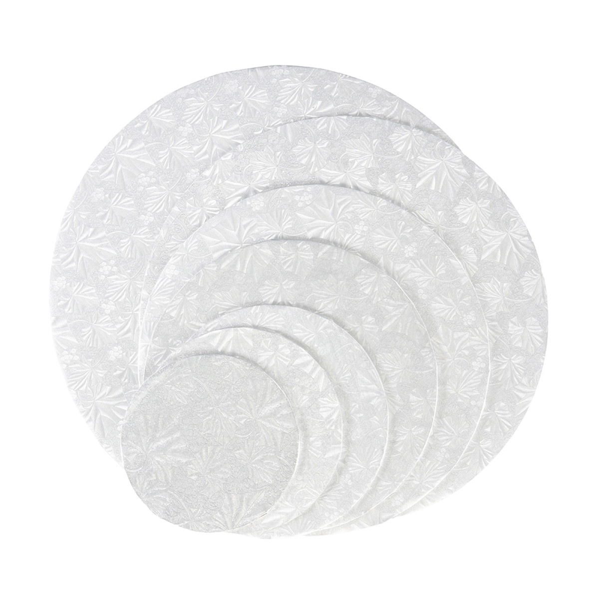 Image of Silver Round Metallic Cake Pads Image of Silver Round Metallic Cake Pads