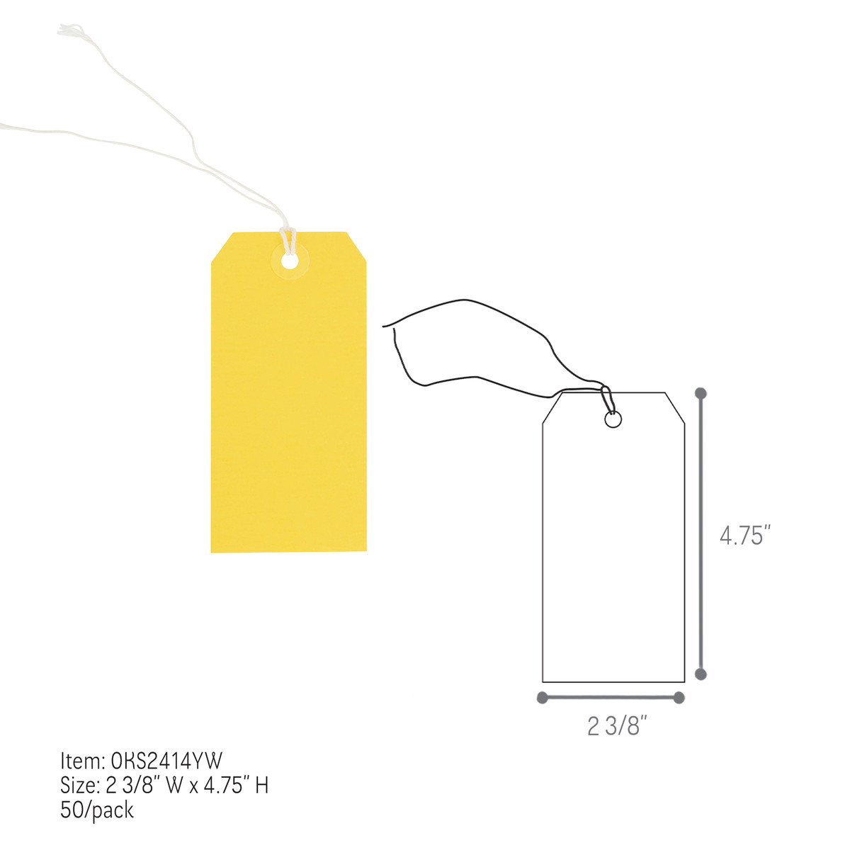 Yellow - 2-3/8 x 4.75in.