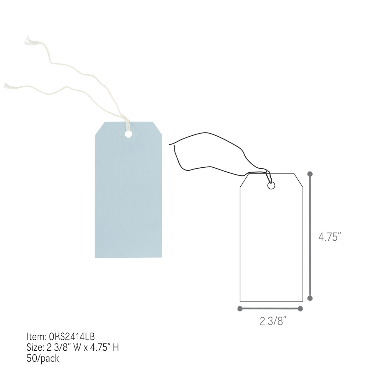 Light Blue - 2-3/8 x 4.75in.