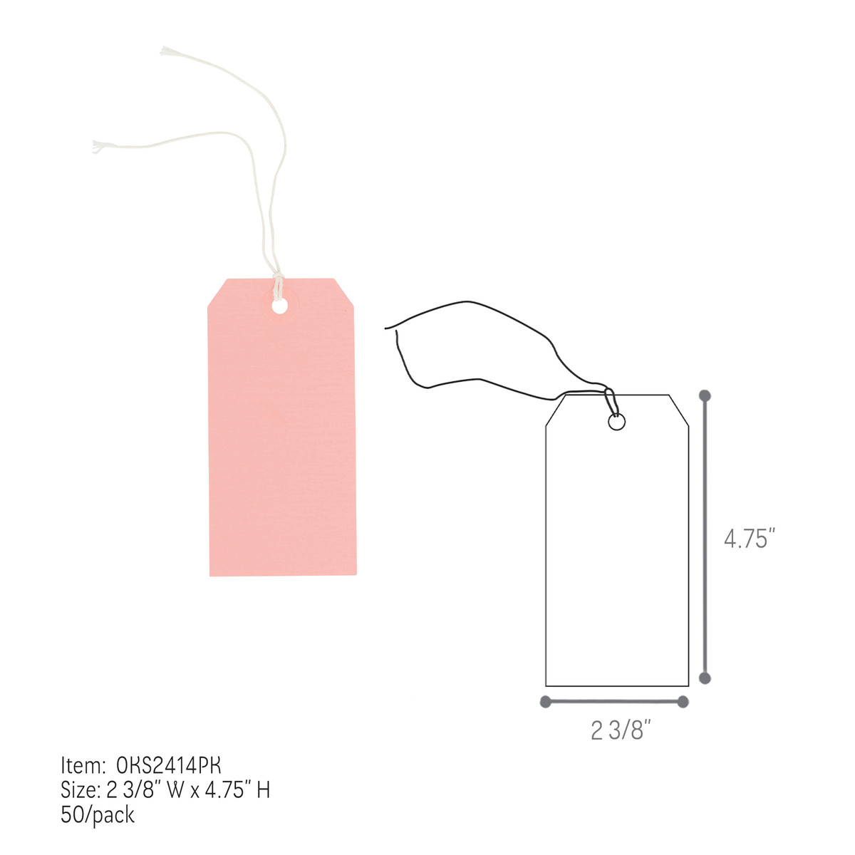 Pink - 2-3/8 x 4.75in.