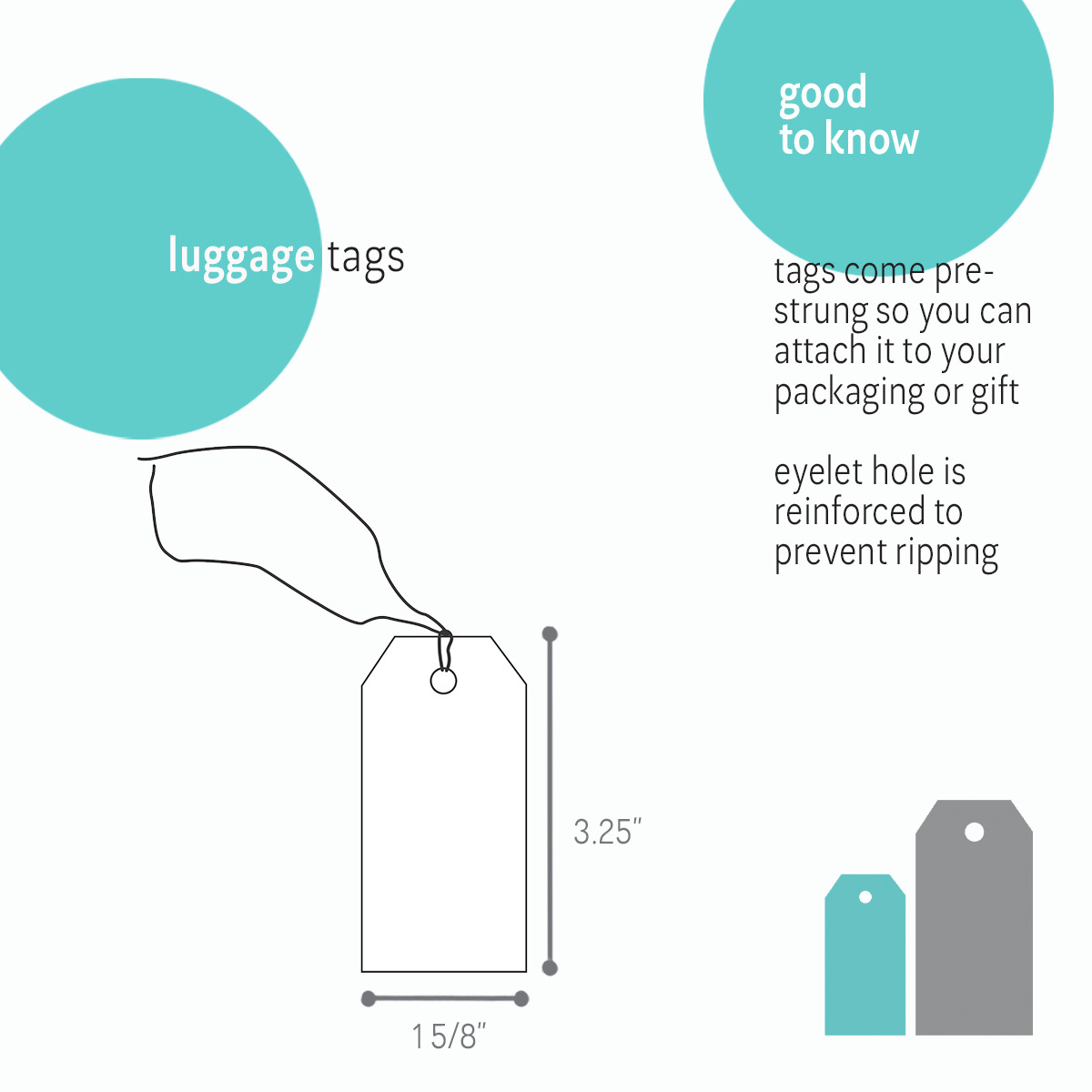 White - 1-5/8 x 3.25in.