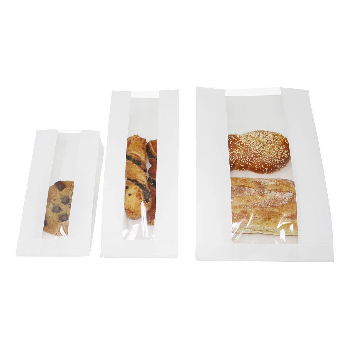 Image of White Window Paper Bags Image of White Window Paper Bags
