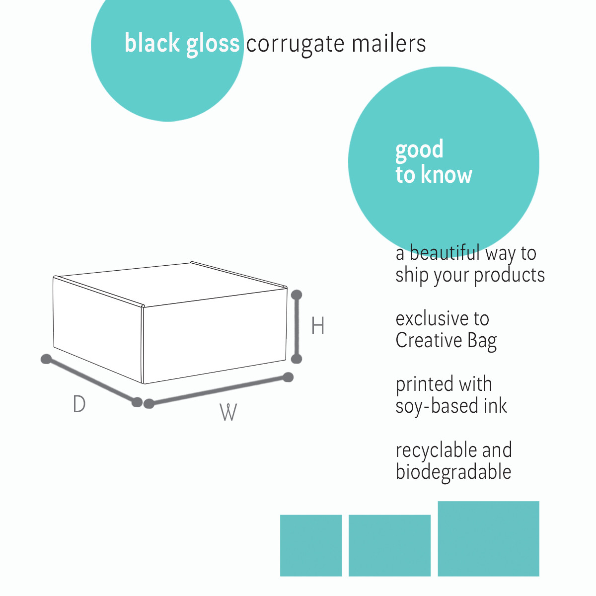 Image of Black Gloss Corrugate Mailers