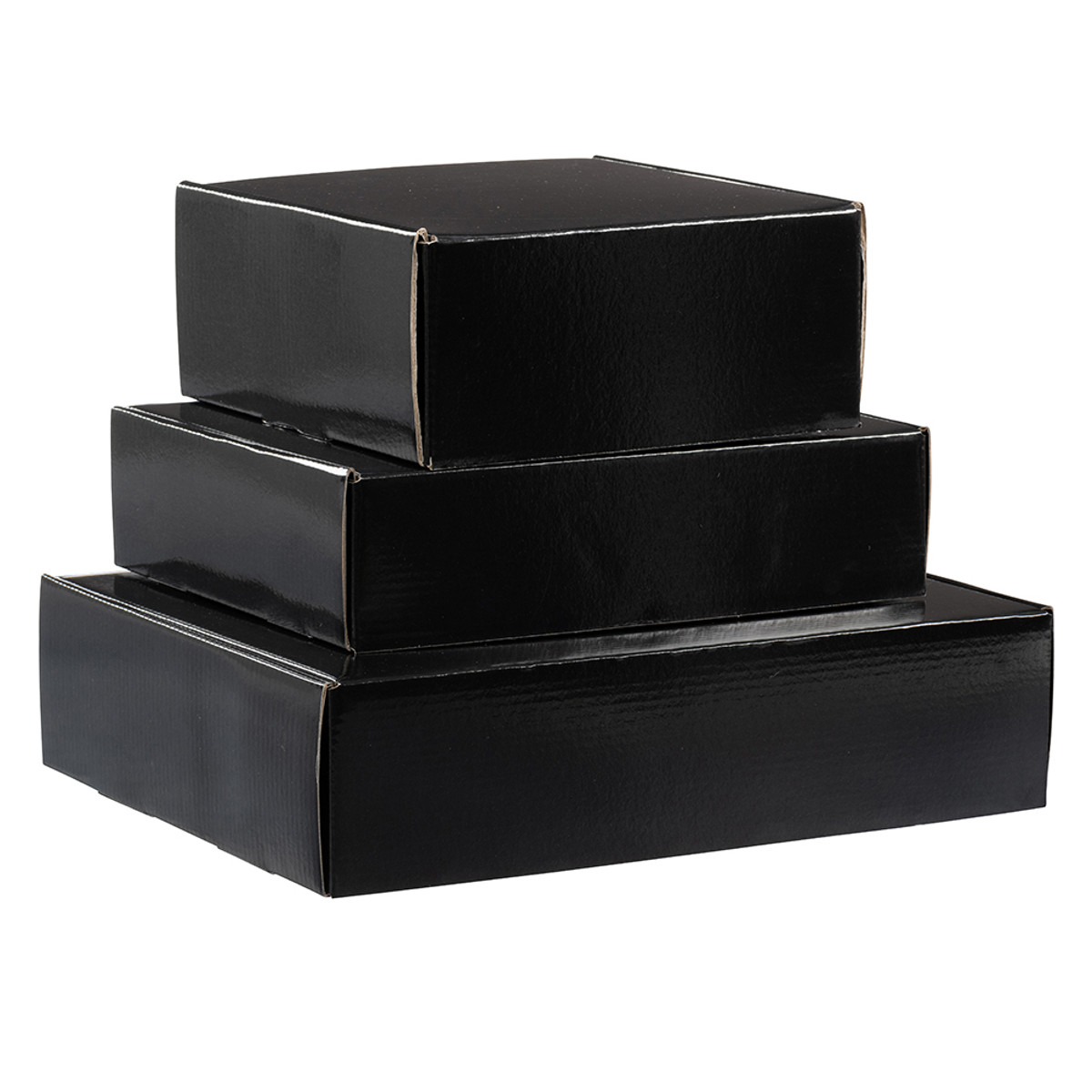 Image of Black Gloss Corrugate Mailers Image of Black Gloss Corrugate Mailers