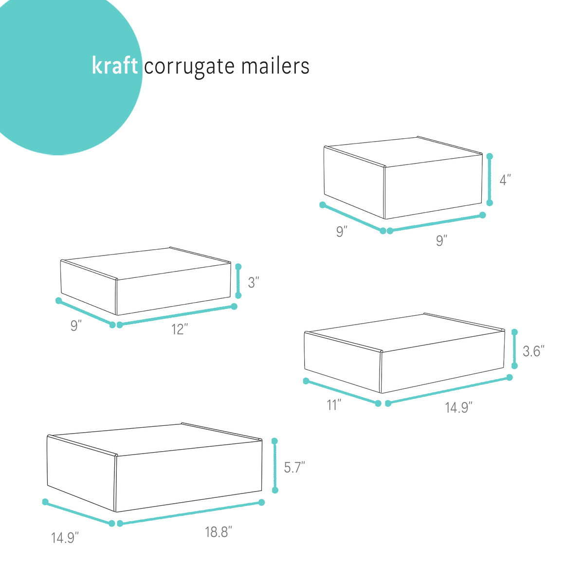 Image of Kraft Corrugate Mailers