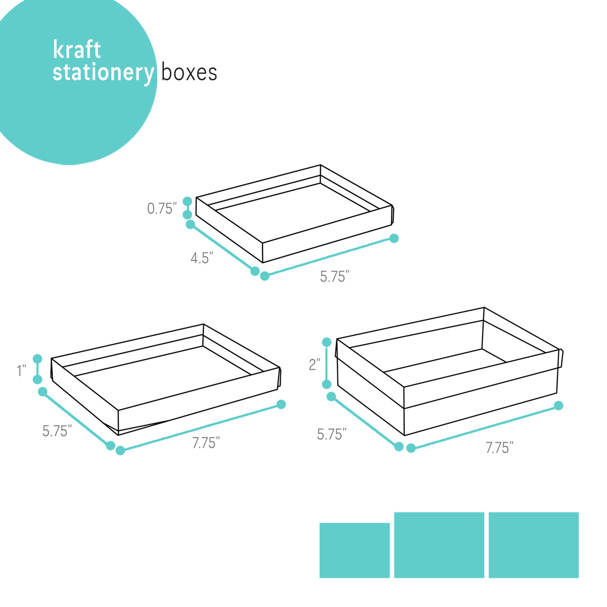 Image of Kraft Stationery Boxes