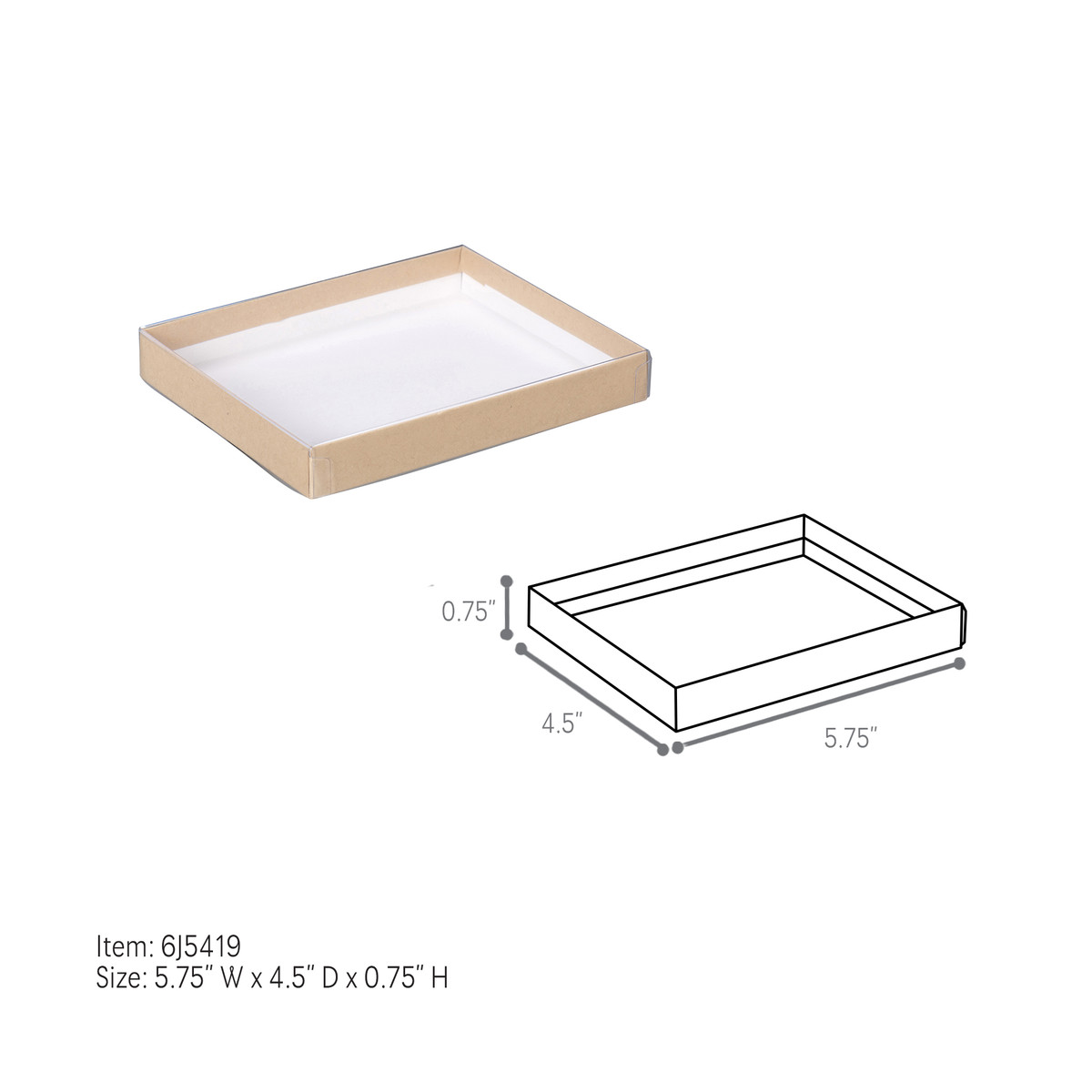 5.75 x 4.5 x 0.75in.
