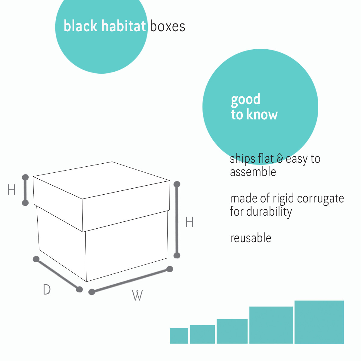Image of Black Habitat Boxes