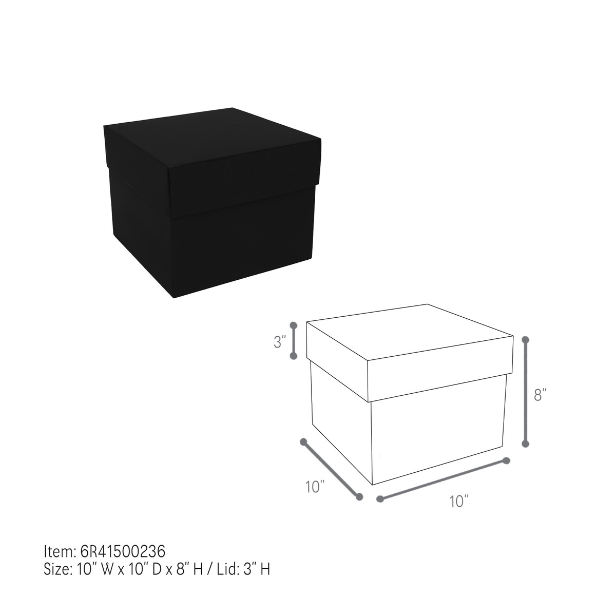 10 x 10 x 8in.