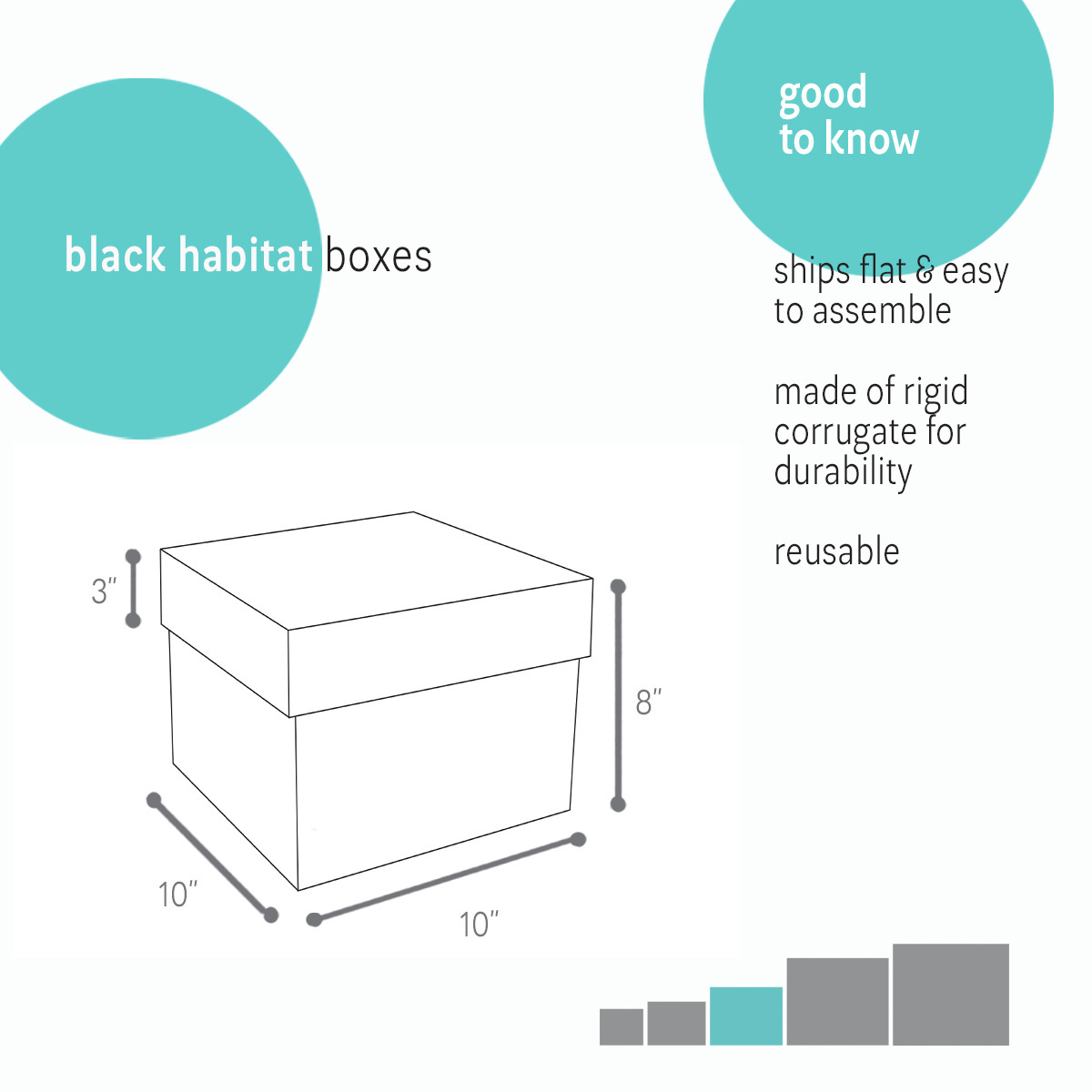 10 x 10 x 8in.