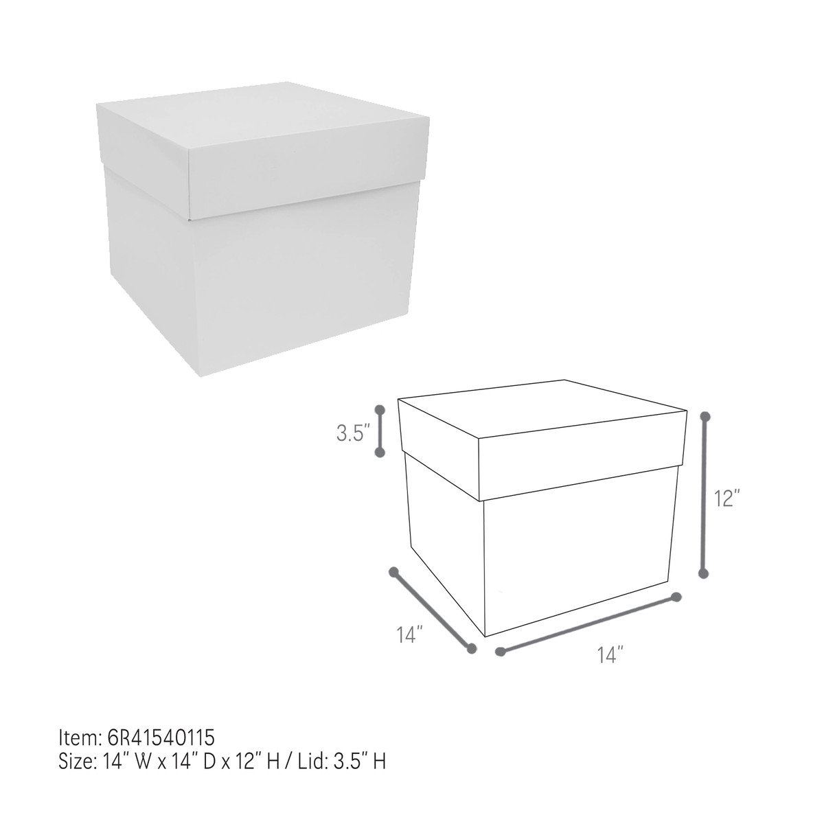14 x 14 x 12in.