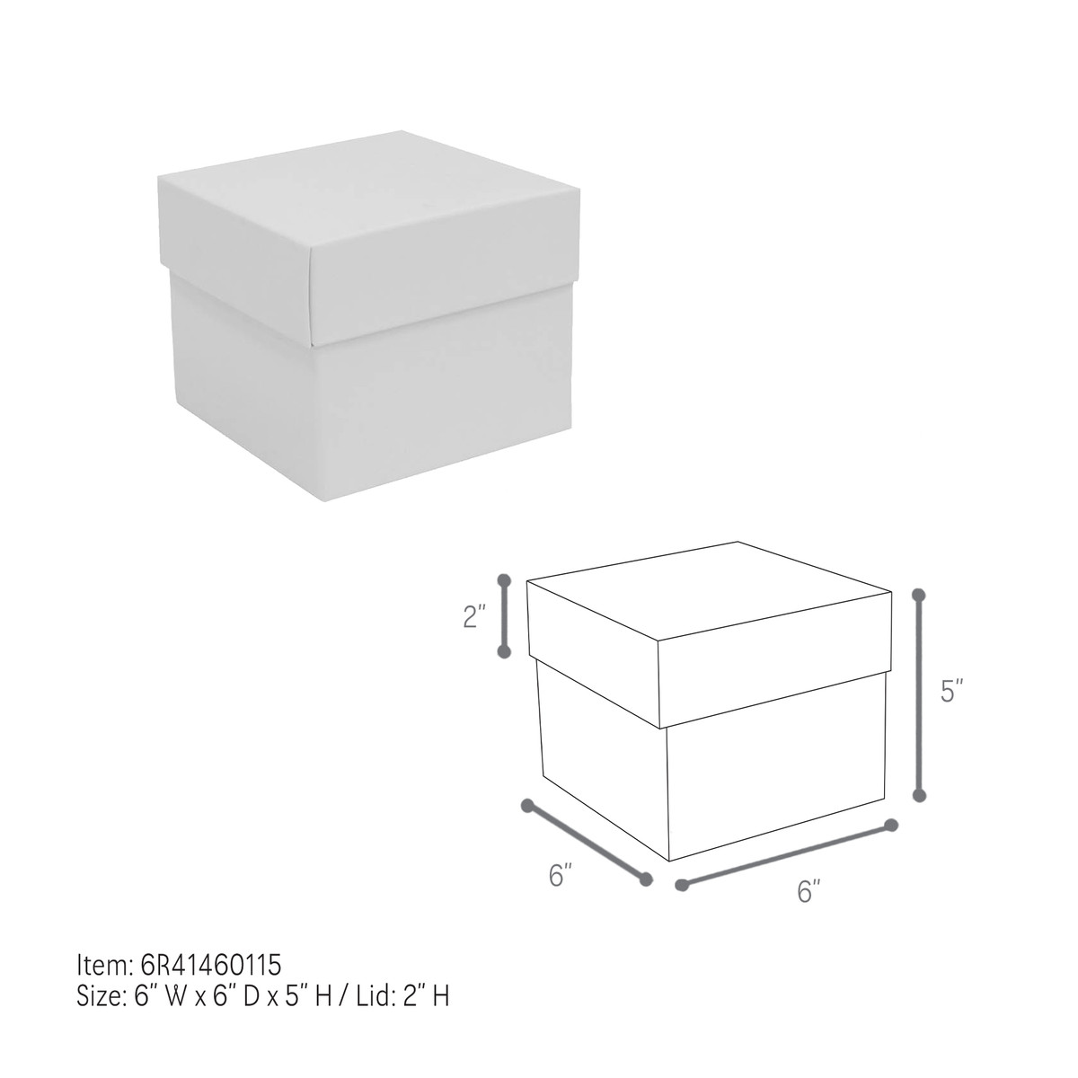 6 x 6 x 5in.