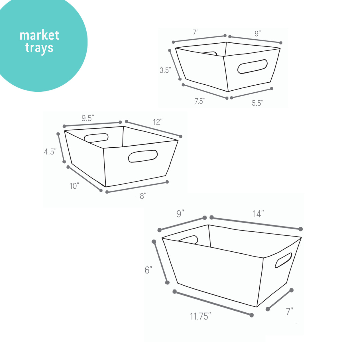 Image of Gold Market Trays