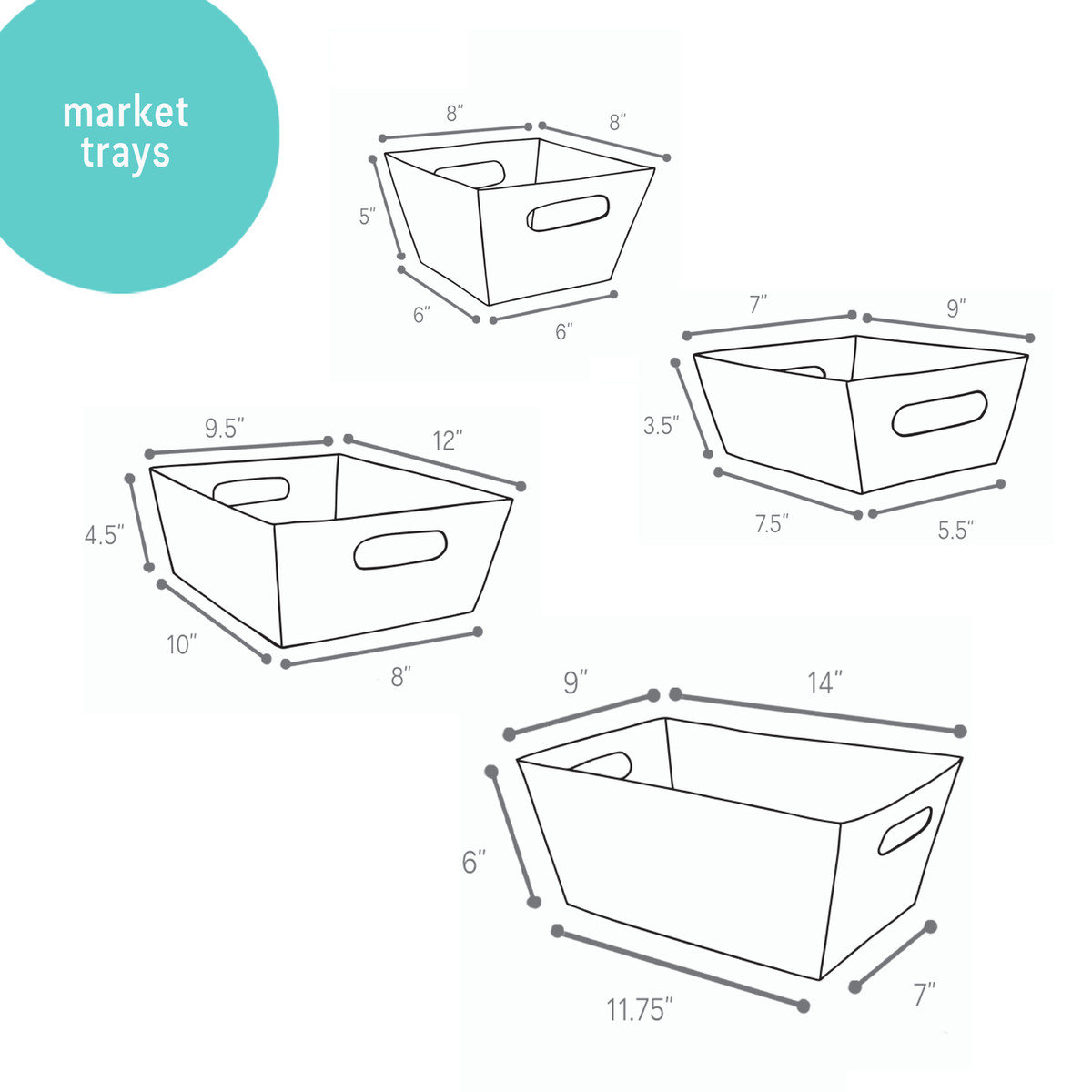 Image of Kraft Market Trays