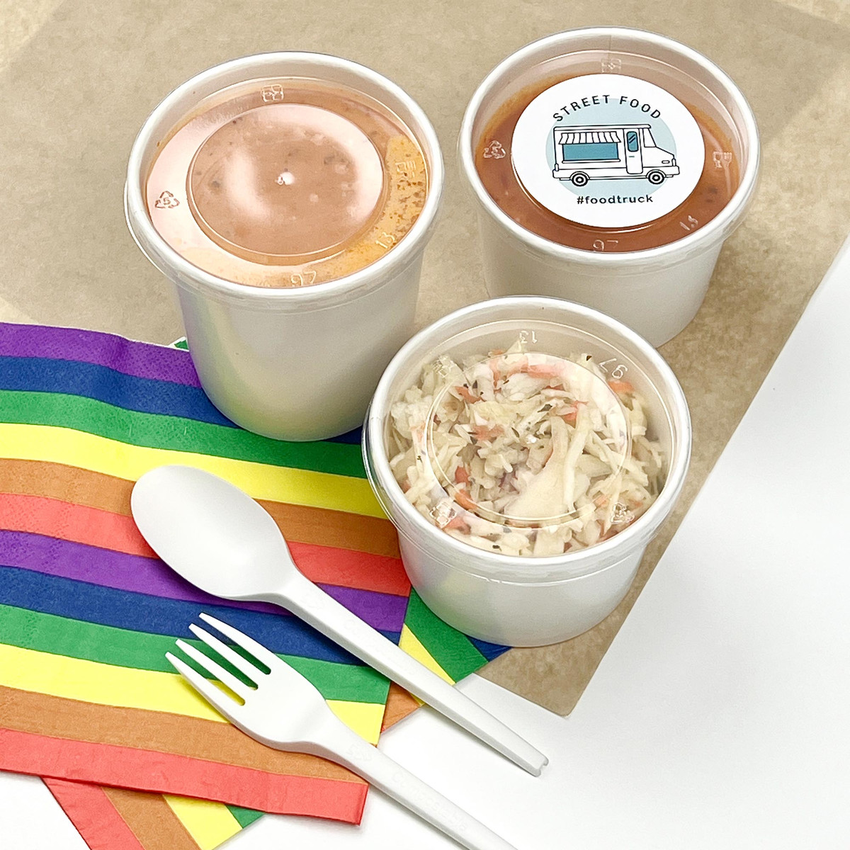 Image of White Paper Food Cups