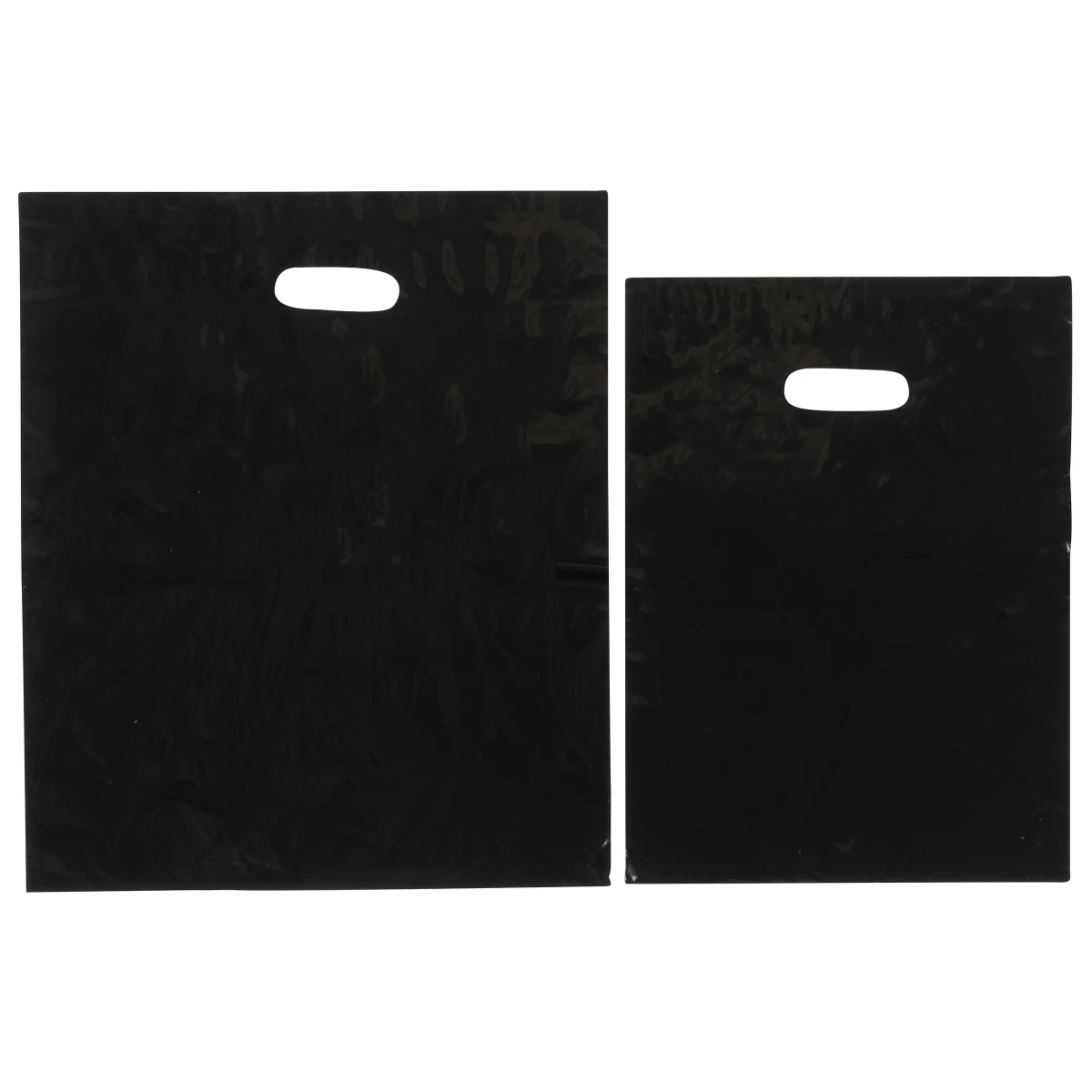 Image of Black Econo Flat Die Cut Bags