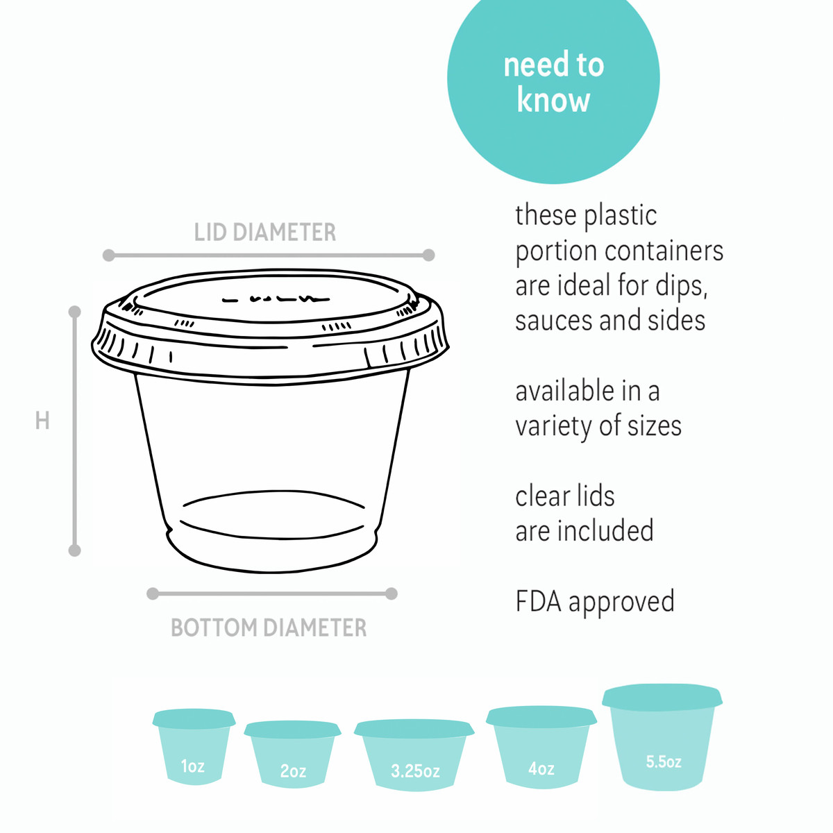 Image of Plastic Portion Cups