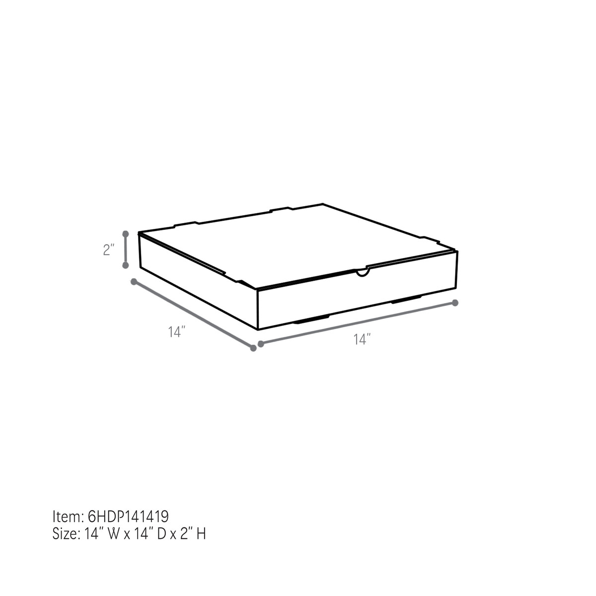 14 x 14 x 2in. - Kraft