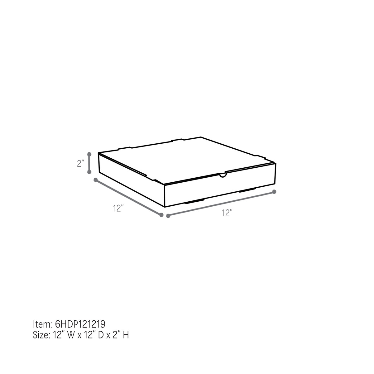 12 x 12 x 2in. - Kraft