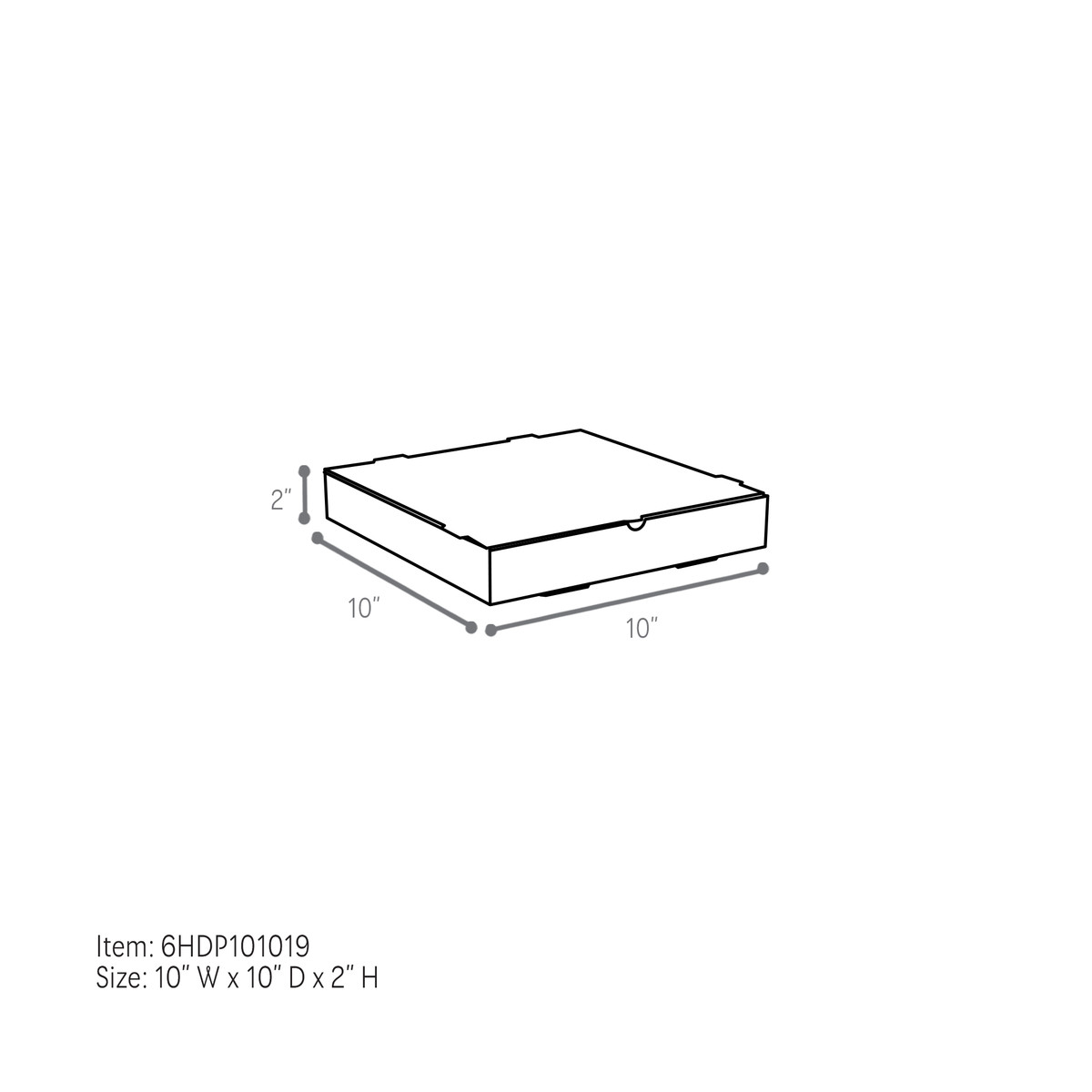 10 x 10 x 2in. - Kraft