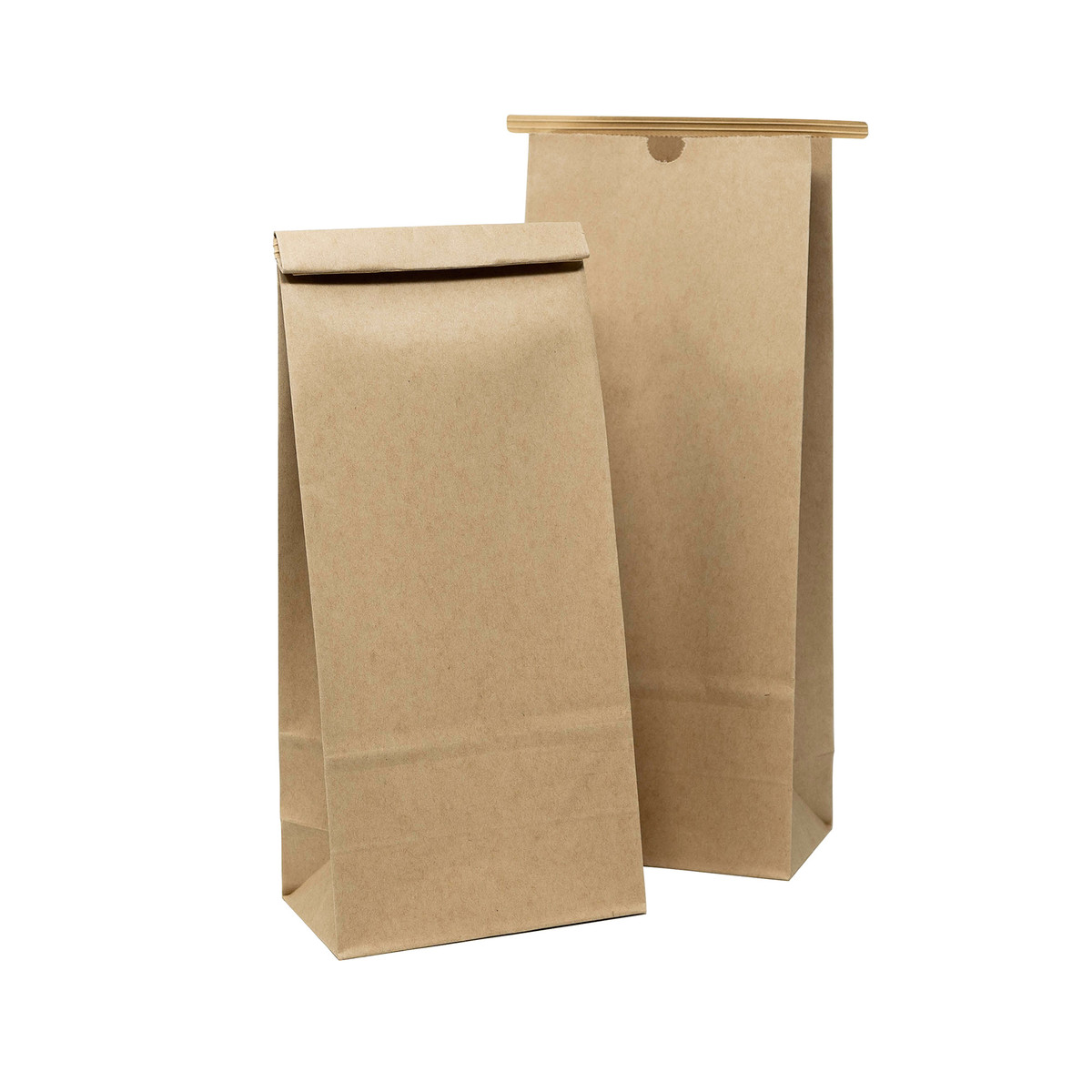 Image des sacs à café naturels avec attaches en métal Image des sacs à café naturels avec attaches en métal