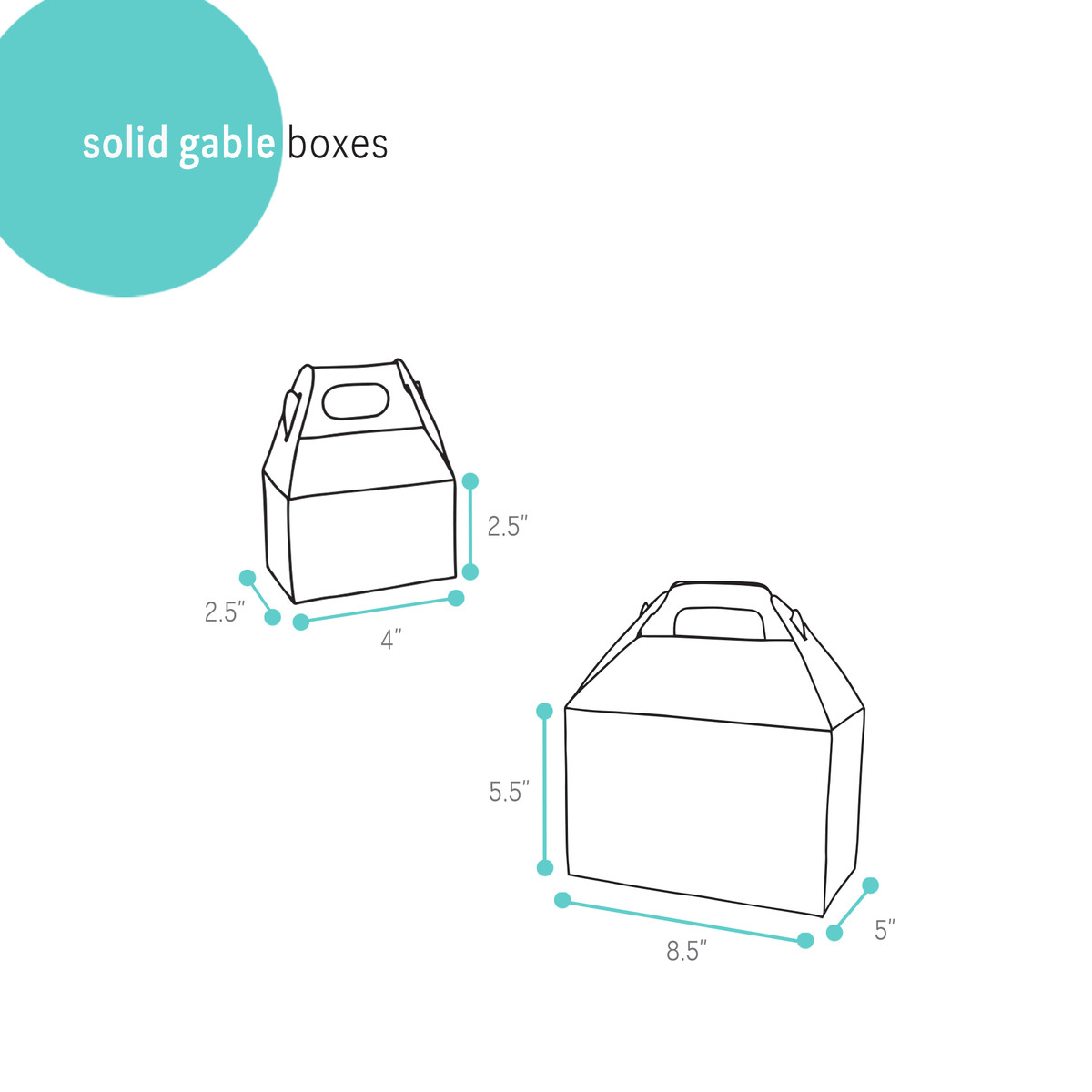 Image of Metallic Gold Gable Boxes