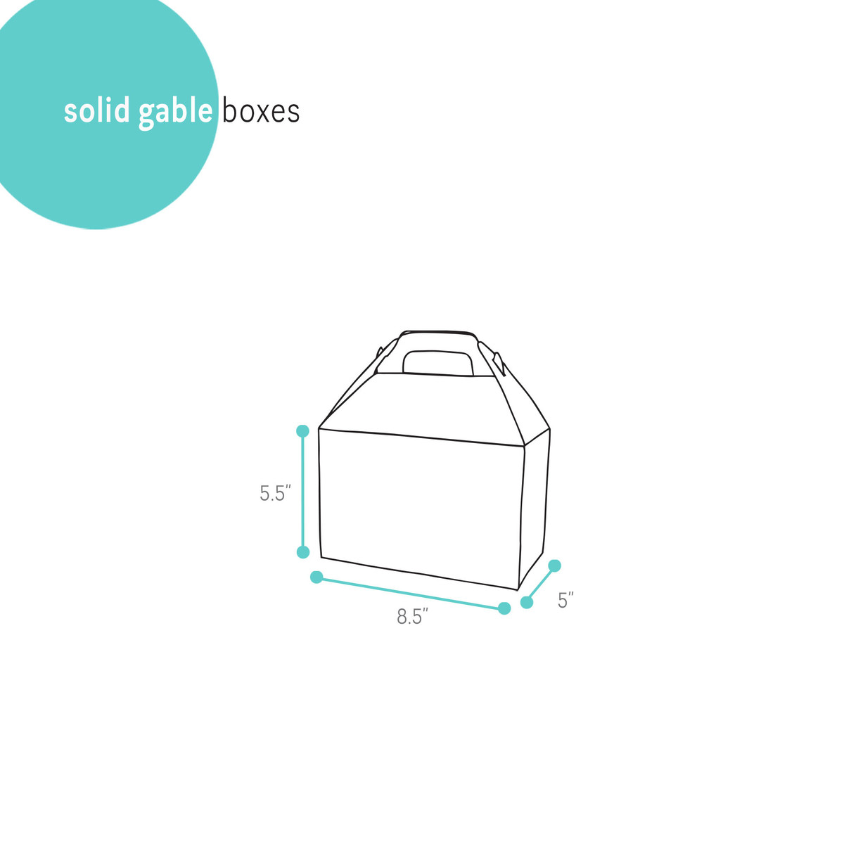 Image of Metallic Silver Gable Boxes