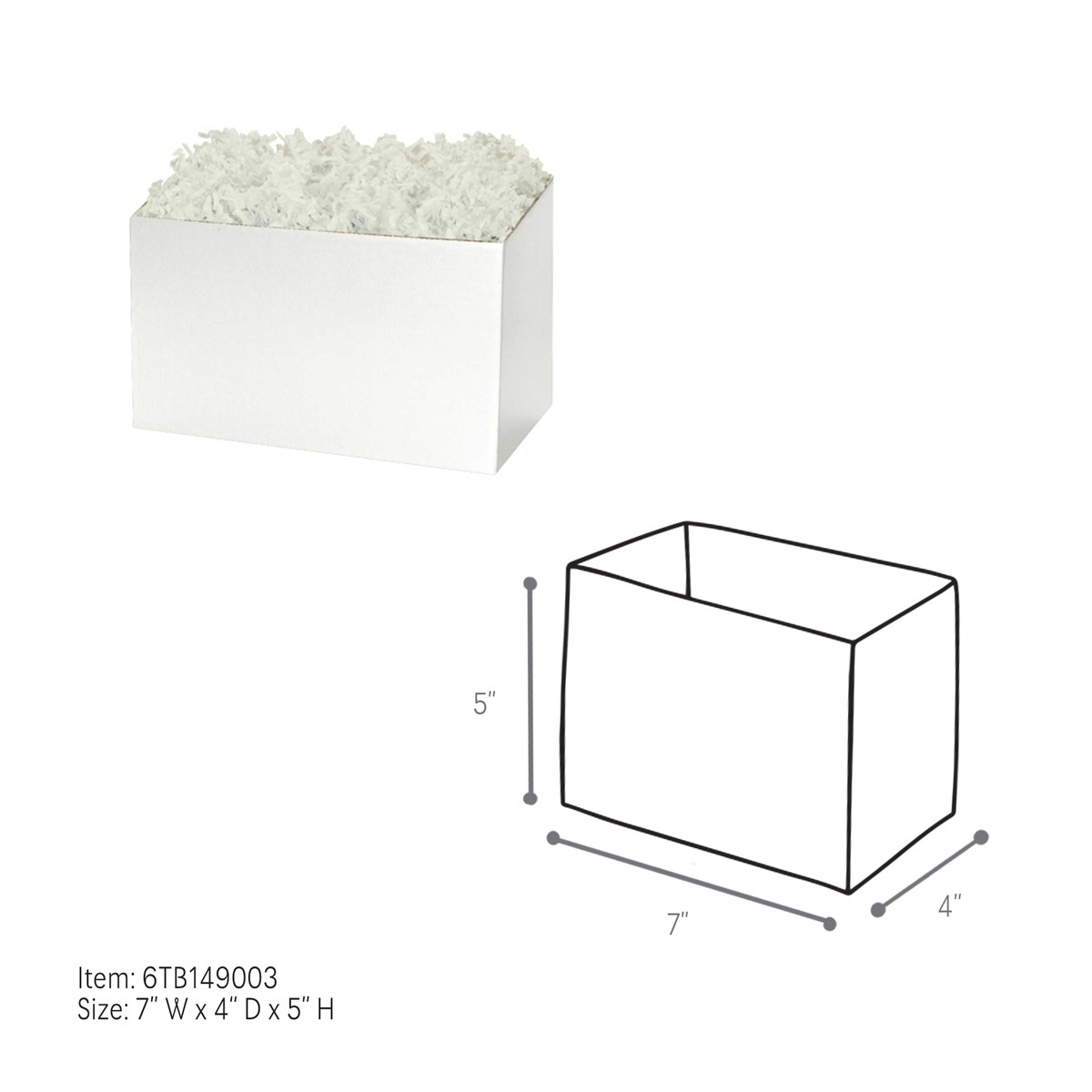 Image of White Basket Boxes