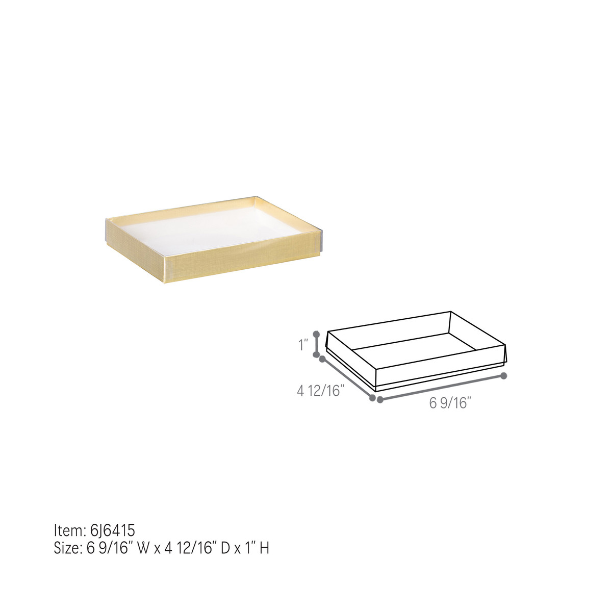 6 9/16 x 4 13/16 x 1in.