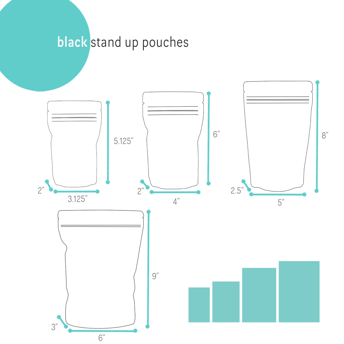 Image of Black Stand Up Pouches