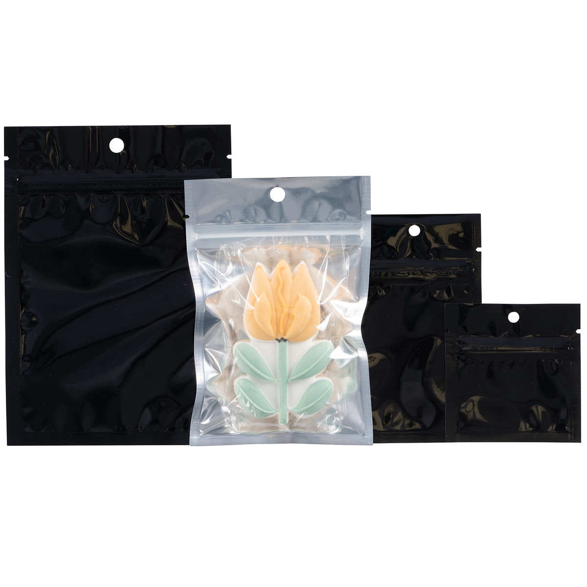 Image of Black Flat Window Pouches Image of Black Flat Window Pouches
