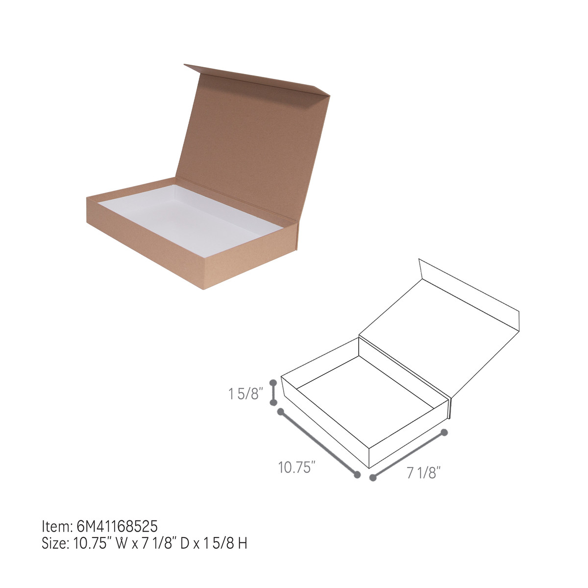 10.75 x 7-1/8 x 1-5/8in.
