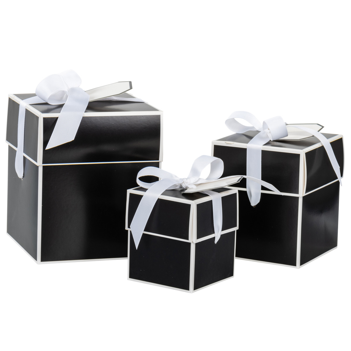 Image des boîtes cadeaux à rabat noir