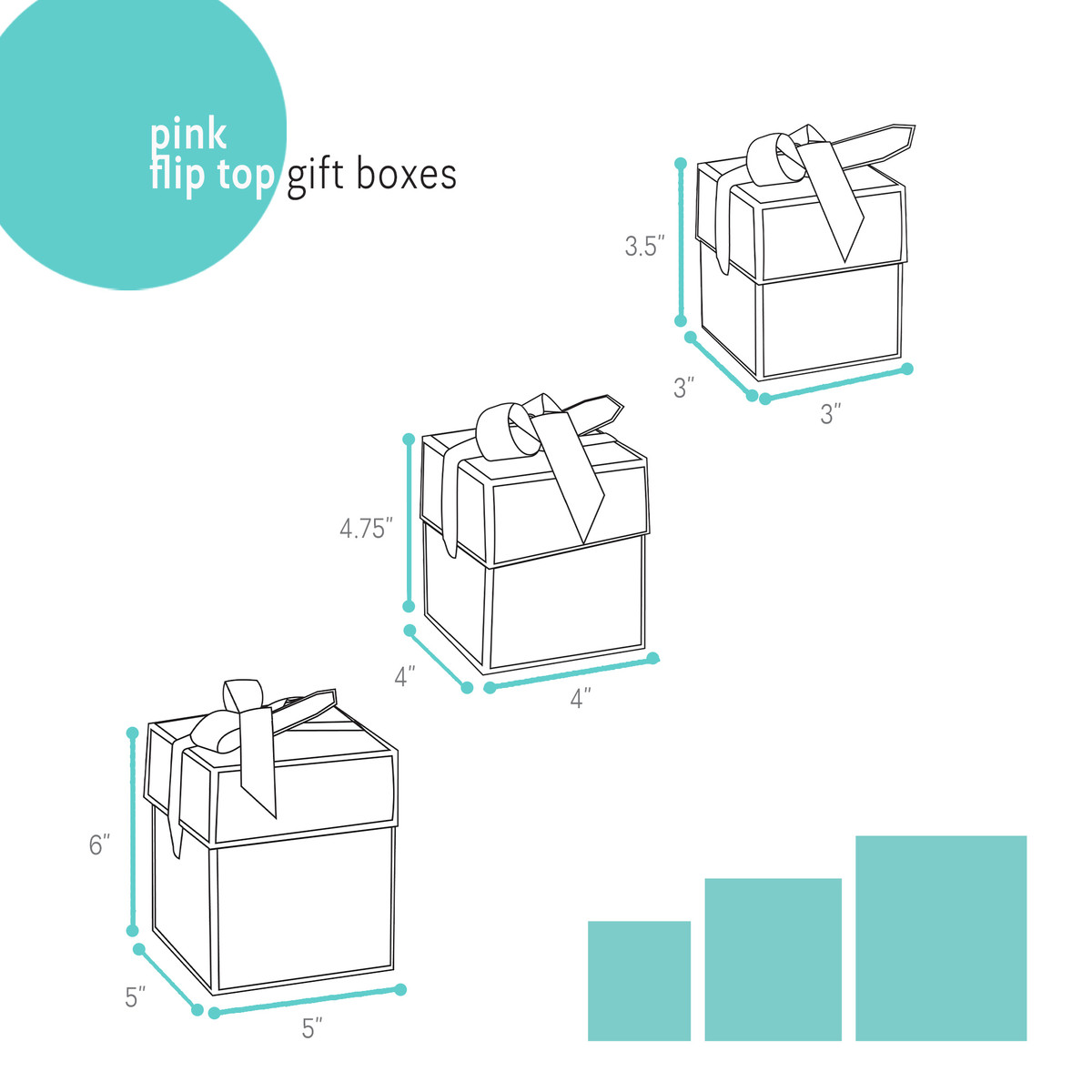 Image of Pink Flip Top Gift Boxes