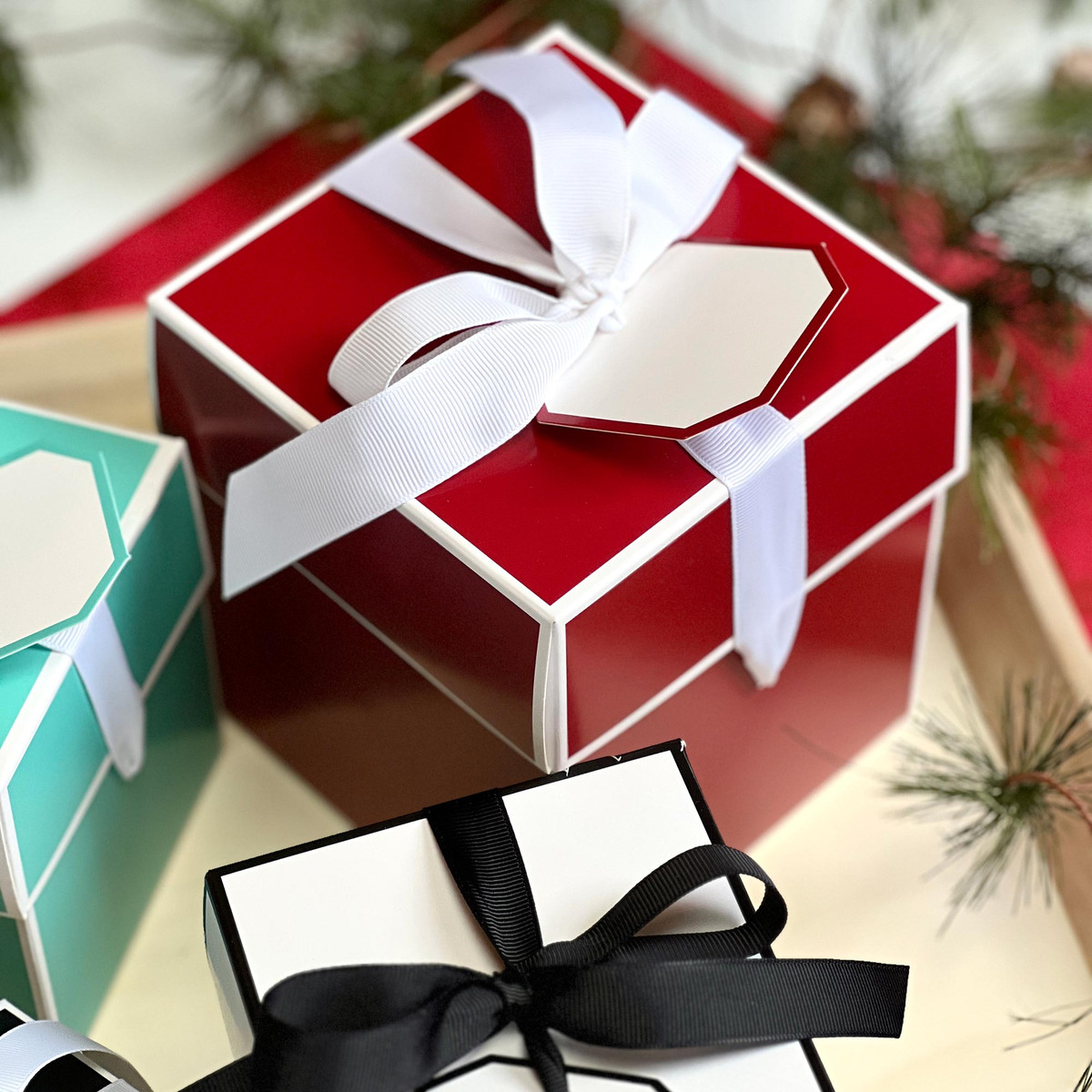 Image of Red Flip Top Gift Boxes